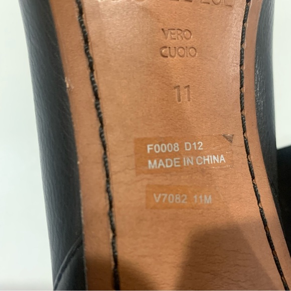 RACHEL ZOE size 11 mid calf height black leather and suede boot buckle detail - Picture 11 of 16